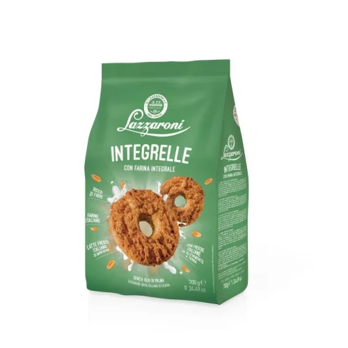 LAZZARONI BISCOTTI FARINA INTEGRALE GR.700 INTEGRELLE
