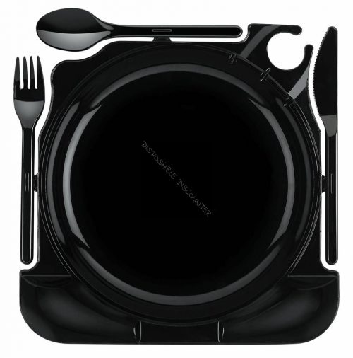 CATER PLATE NERO X10 PZ.