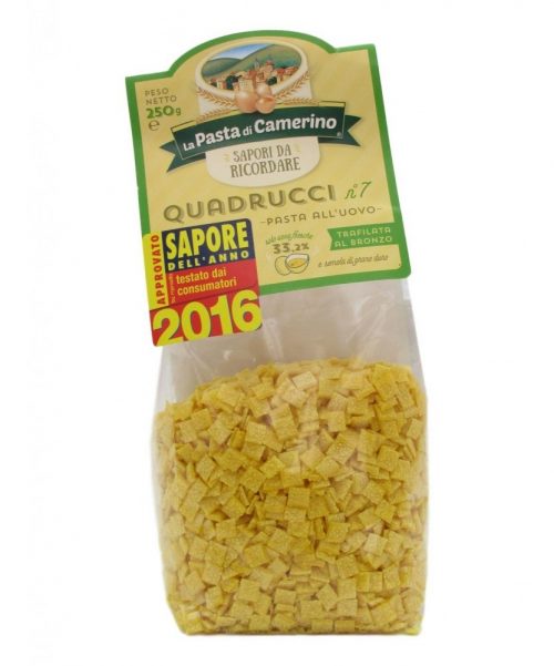 PASTA DI CAMERINO QUADRUCCI ALL'UOVO N.7 GR.250