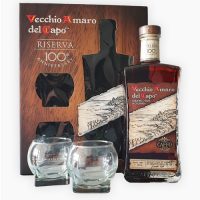 AMARO DEL CAPO CL.70 RISERVA + 2 BICCHIERI C/ASTUCCIO